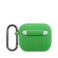Lacoste Liquid Silicone Airpods Case with Glossy Printing Logo AirPods 3 - Green