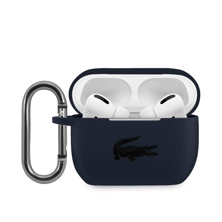 Lacoste Liquid Silicone Airpods Case with Glossy Printing Logo AirPods Pro - Blue