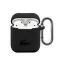 Lacoste Liquid Silicone Airpods Case with Glossy Printing Logo AirPods 1/2 - Black