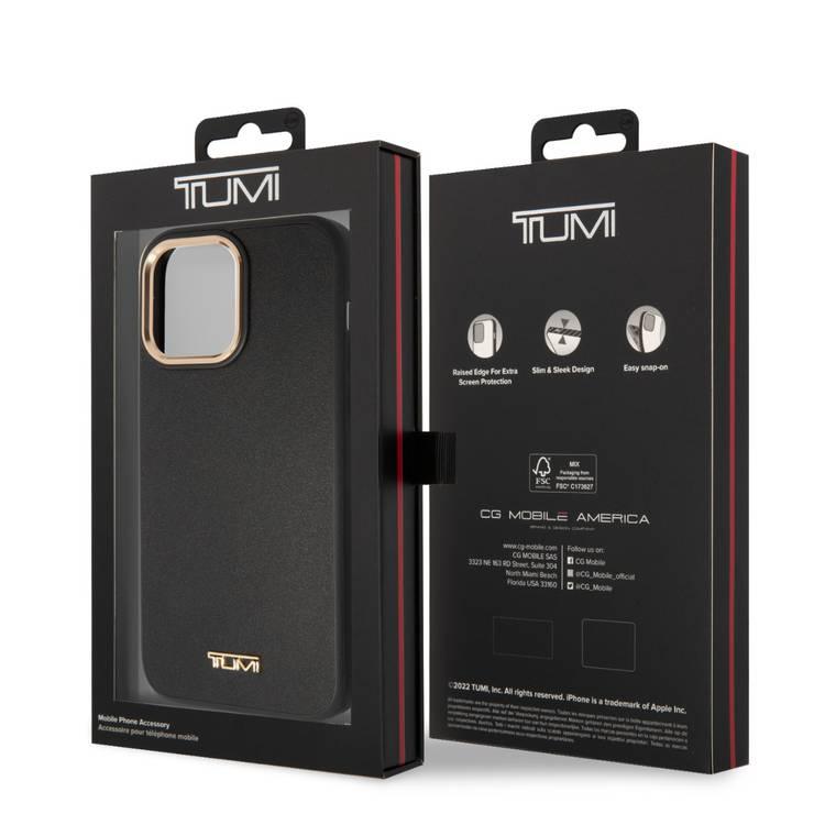 Tumi Women Smooth Leather Hard Case iPhone 14 Pro Max - Black