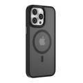 Comma Joy Elegant Metal Magnet Anti-Shock Case for iPhone 14 Pro - Black