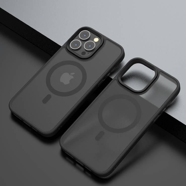 جراب مغناطيسي أنيق مضاد للصدمات لهاتف iPhone 14 Pro من Comma Joy - أسود