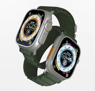 Porodo Smart Watch Ultra Titanium  with 1.86 Inch Wide Screen -15 Days Standby - Green