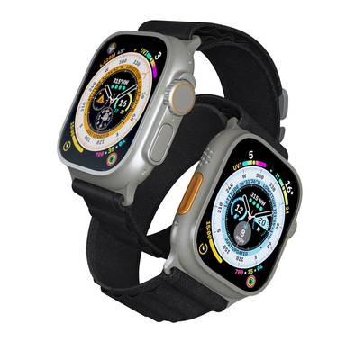 Porodo Smart Watch Ultra Titanium  with 1.86 Inch Wide Screen -15 Days Standby - Black