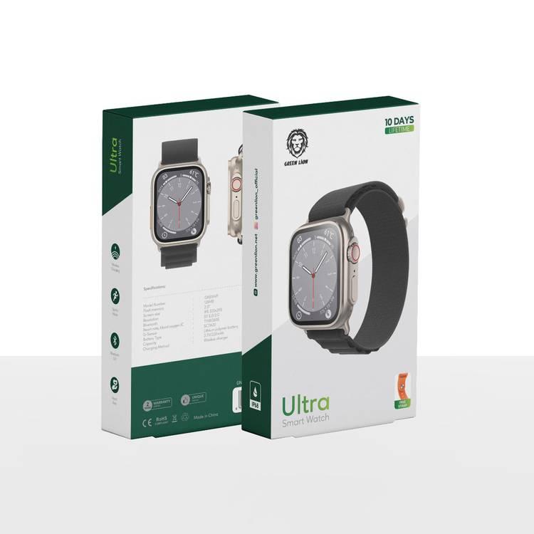 ساعة Green Lion Ultra Smart Watch مع 10 أيام في وضع الاستعداد + حزام إضافي - ذهب