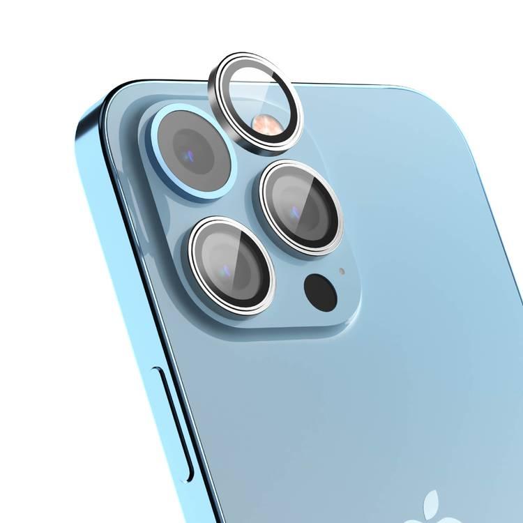 ديفيا Peak Series واقي عدسة الكاميرا (3 قطع) لهاتف iPhone 14 Pro / 14 Pro Max - رمادي