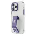 Levelo Morphix Clara Gripstand IMD Clear Back Case for iPhone 14 Pro Max - Deep Purple