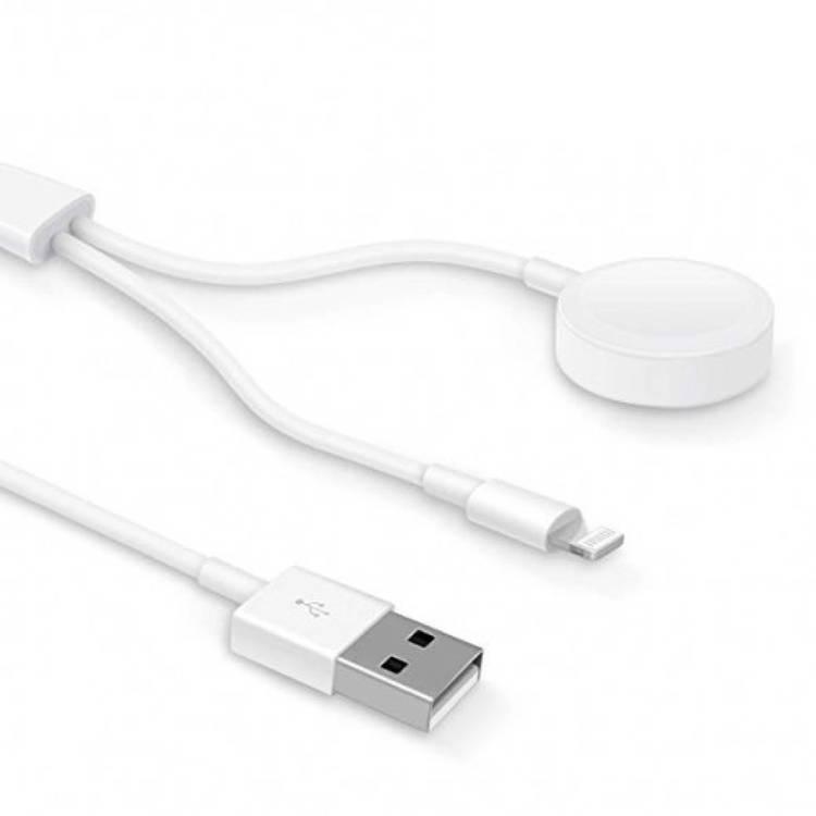 Devia Smart Series 2 in 1 Apple Watch Charging Cable - White