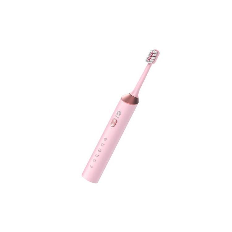 Green Electric Toothbrush with 5 Modes & 4 Brush Heads - Pink