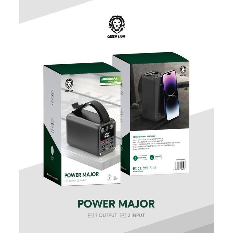 Green Lion Major 60,000 mAh Power Bank - Black