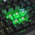 Porodo Gaming Mechanical Gaming Keyboard Ultra with Rainbow Lighting and Aluminium Panel - Black