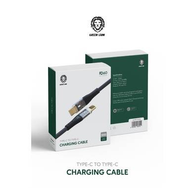 Green Lion Type-C To Type-C- Charging Cable - 1m - Black