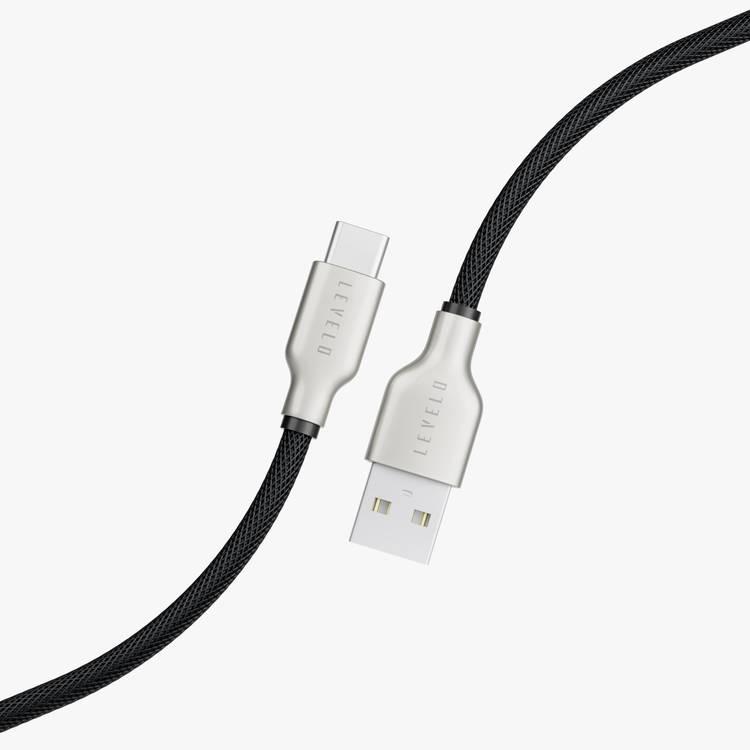 Levelo USB-C To Lightning MFi 1.1M Cable - Black