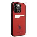 U.S. Polo Card Slot Hard Case iPhone 14 Pro - Red