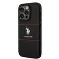 U.S. Polo Pattern Stripe Hard Case iPhone 14 Pro - Black