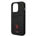 U.S. Polo Card Slot Hard Case iPhone 14 Pro Max - Black
