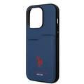 U.S. Polo Card Slot Hard Case iPhone 14 Pro - Navy Blue
