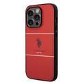 U.S. Polo Pattern Stripe Hard Case iPhone 14 Pro Max - Red