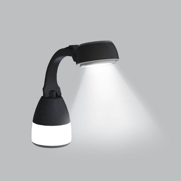 Lifestyle By Porodo 2-in-1 Desk Lamp/Torch Outdoor Lantern - Black