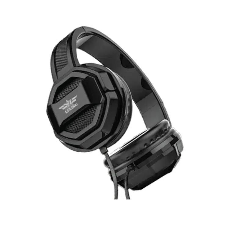 Lelisu LS-802 Stereo HIFI with Mic Headphone - Black