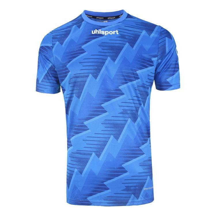uhlsport Football Jersey Set, Smart Breathe® LITE, For match & training team set, Round neck, Material is mesh & cool, Short sleeves, Regular fit - Blue - L