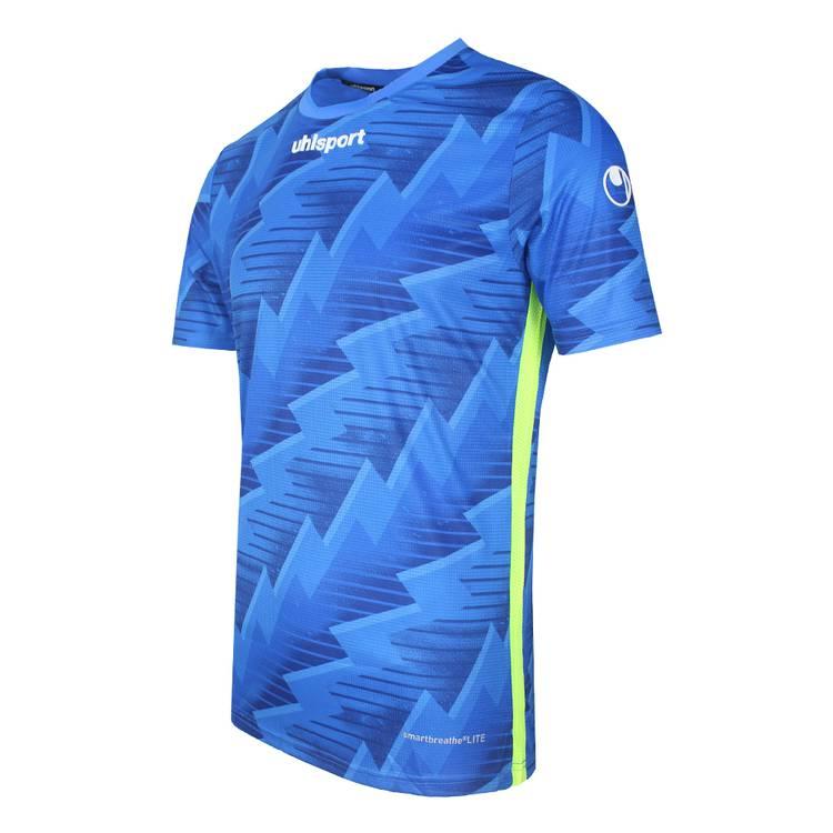 uhlsport Football Jersey Set, Smart Breathe® LITE, For match & training team set, Round neck, Material is mesh & cool, Short sleeves, Regular fit - Blue - L