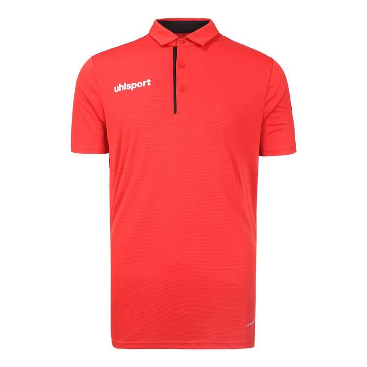 uhlsport Polo Shirt, Smart breathe® CLASSIC, For training & Golf & all kinds of sports, Short Sleeve, Sweats and dries very quicky, Regular Fit - Red / Black - 3XL