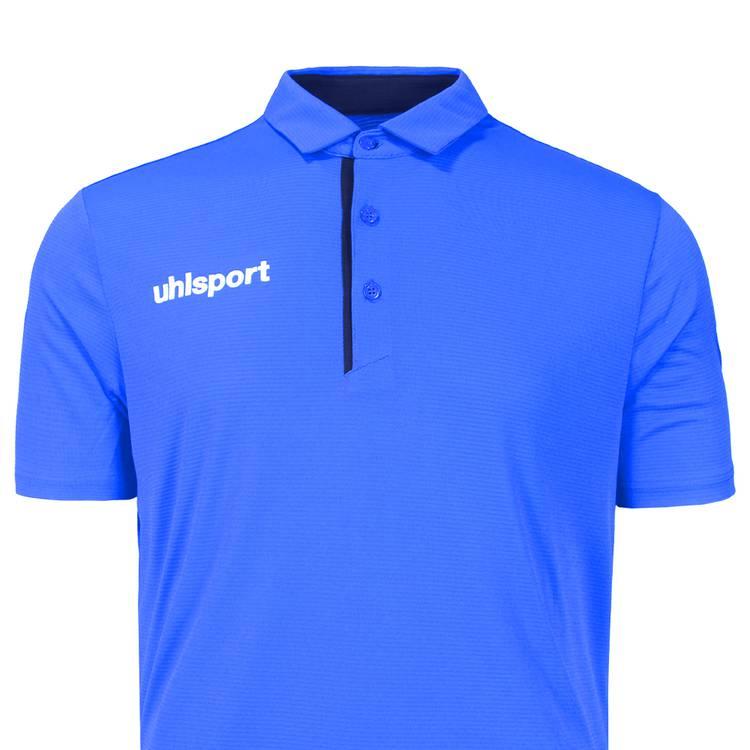 uhlsport Polo Shirt, Smart breathe® CLASSIC, For training & Golf & all kinds of sports, Short Sleeve, Sweats and dries very quicky, Regular Fit - Royal - M