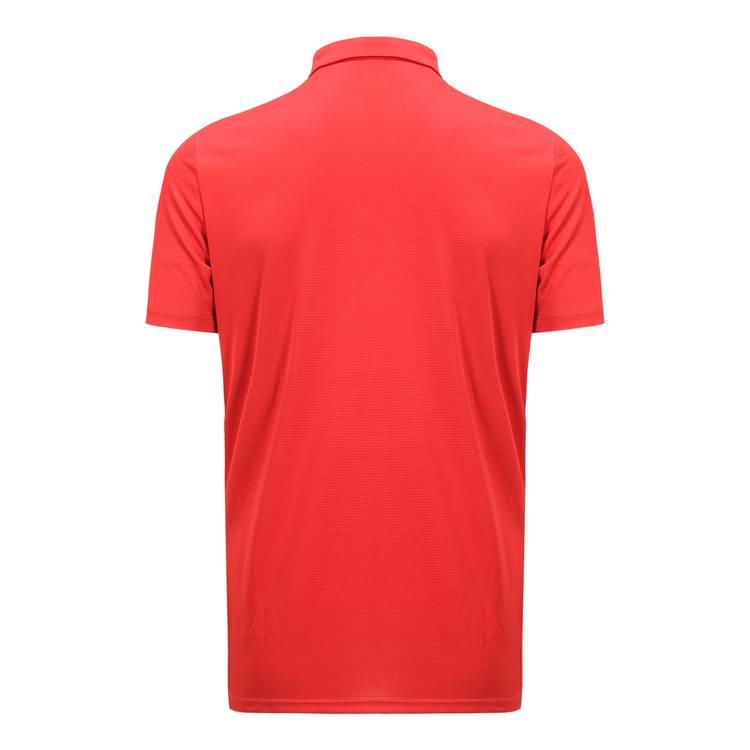 uhlsport Polo Shirt, Smart breathe® CLASSIC, For training & Golf & all kinds of sports, Short Sleeve, Sweats and dries very quicky, Regular Fit - Red / Black - XL