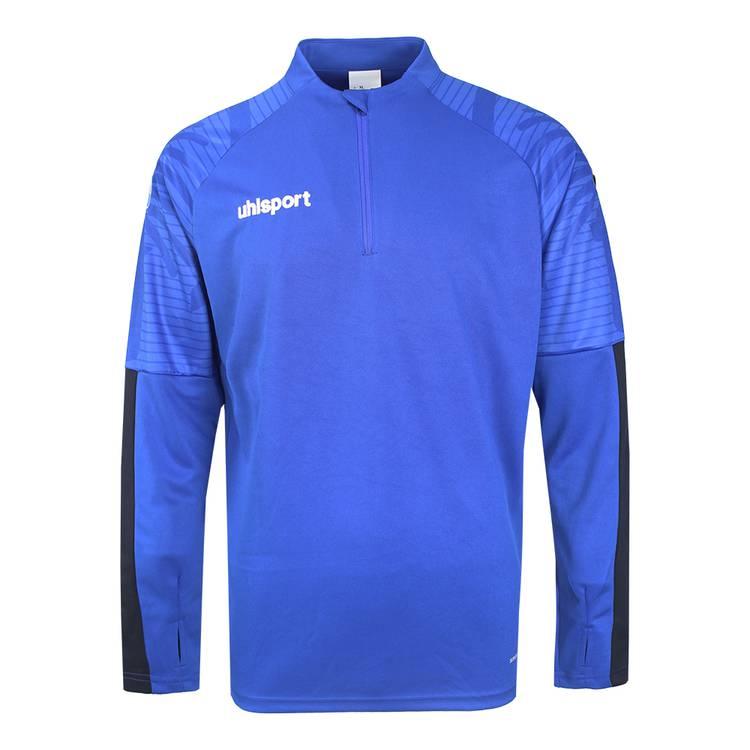 uhlsport Zip Top Sweatshirt, Smart breathe® FIT, For goalkeeper & training & match, Stand round Neck, Extremely breathable microfiber light & comfortable wear - Royal - 2XL