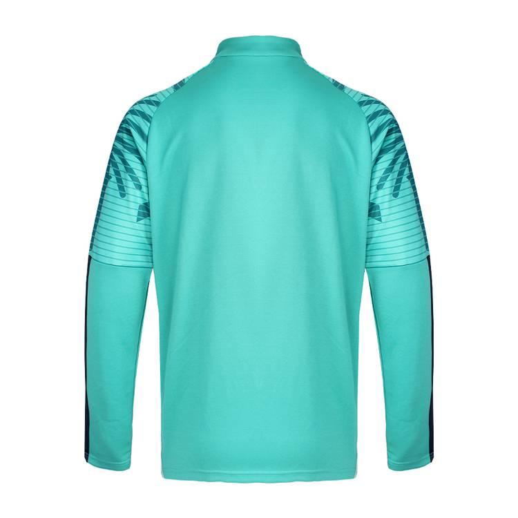 uhlsport Zip Top Sweatshirt, Smart breathe® FIT, For goalkeeper & training & match, Round Neck, Extremely breathable microfiber light & comfortable wear - Apple Green/Black - M