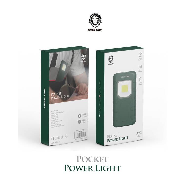 مصباح الجيب Green Lion Pocket 3W COB 100LM - أخضر