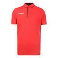 uhlsport Polo Shirt, Smart breathe® CLASSIC, For training & Golf & all kinds of sports, Short Sleeve, Sweats and dries very quicky, Regular Fit - Red / Black - L
