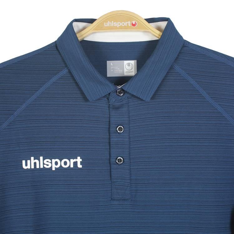 uhlsport Polo Shirt, Smart breathe® CLASSIC, For training & Golf & all kinds of sports, Short Sleeve, Sweats and dries very quicky, Regular Fit - Royal - L