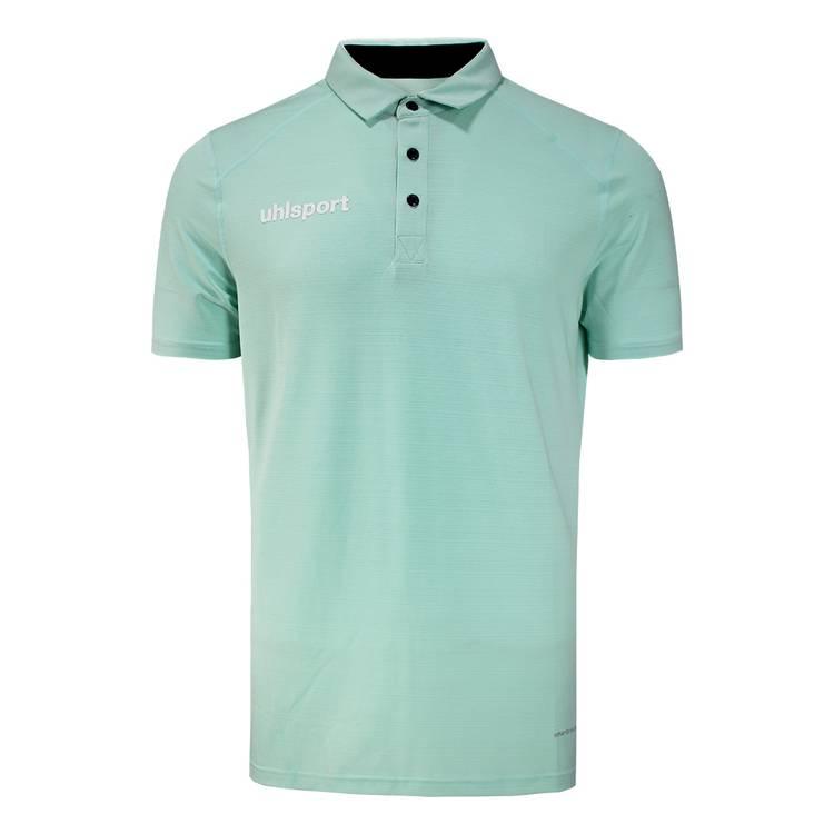 uhlsport Polo Shirt, Smart breathe® CLASSIC, For training & Golf & all kinds of sports, Short Sleeve, Sweats and dries very quicky, Regular Fit - Green - L