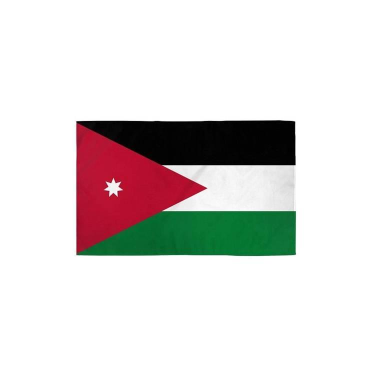 علم الأردن ، للاستخدام الداخلي والخارجي ، ألوان زاهية ومقاومة للبهتان للأشعة فوق البنفسجية ، خفيفة الوزن ، 100٪ بوليستر ، مقاس: 96 × 64 سم