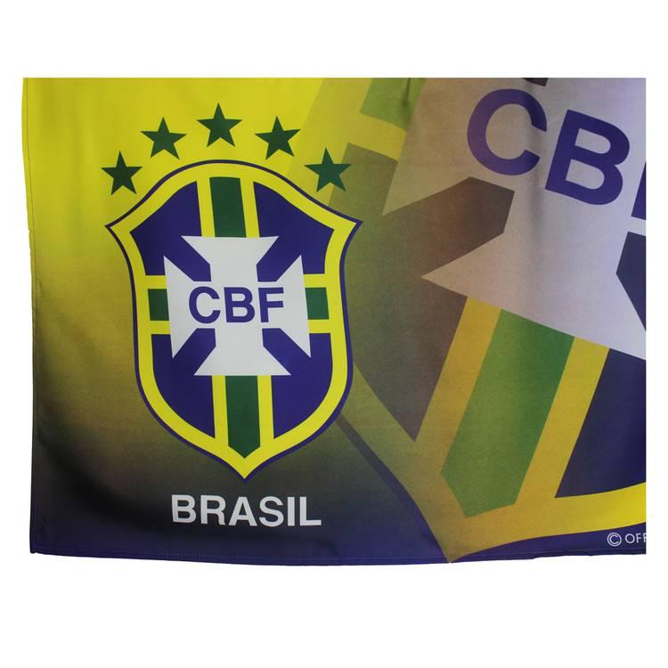 علم المشجعين البرازيل ، لون زاهي ومقاوم للأشعة فوق البنفسجية ، خفيف الوزن ، يظهر الدعم في الأحداث الرياضية والاحتفالات الأخرى ، مروحة راية كأس العالم FIFA ، منتج CBF الرسمي ، الحجم 96 سم × 64 سم