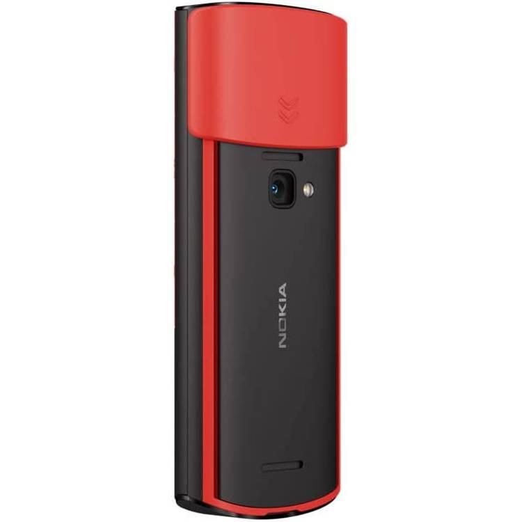 هاتف Nokia 5710 Xpress Audio Feature Phone مع سماعات أذن لاسلكية مدمجة واتصال 4G (ثنائي الشريحة) - أسود وأحمر