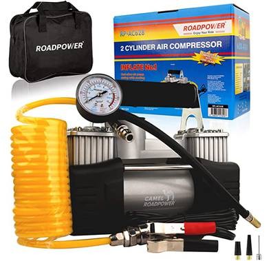 ROADPOWER Portable Double Cylinder Air Compressor Tire Inflator,