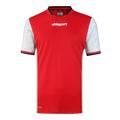 uhlsport Football Jersey Set, Smart Breathe® LITE, For training & match team set, Round neck, Material is mesh & cool, Short sleeves, Design on Side & Sleeve - Red/White - 2XL