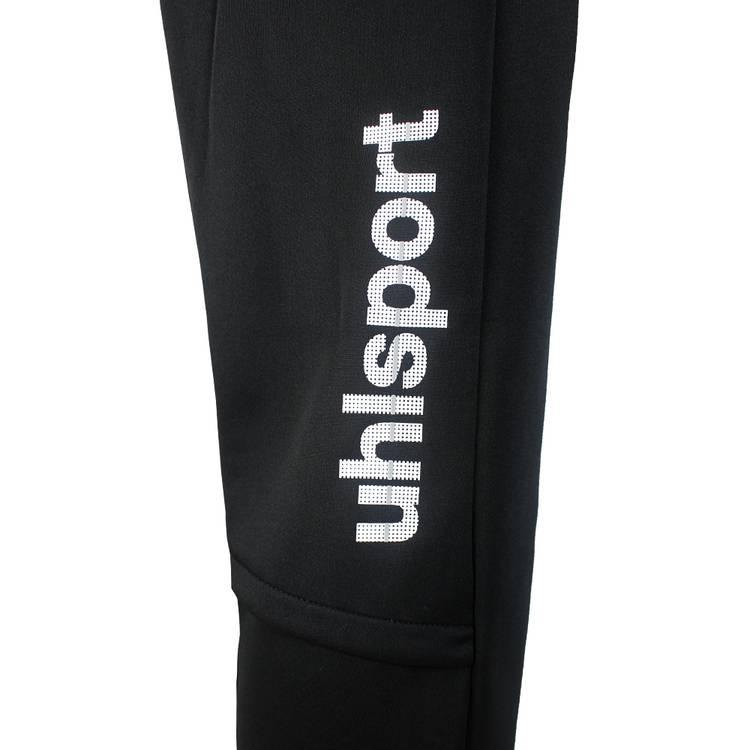 uhlsport Men's Pants, Light & comfortable for training, With two side zip pockets, Super receptive material for perfect connection, For indoors & outdoors use  - black/white - XL