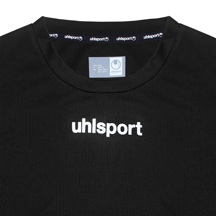 uhlsport Sports T-Shirt, Smart Breathe® LITE, For training & all kind of sports, Round neck, Material is mesh & cool, Short sleeves, Regular fit - Black - M