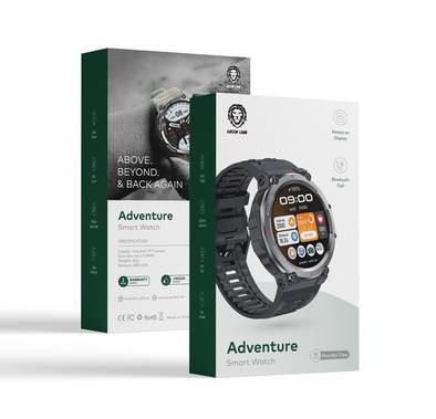 Green Lion Adventure Smart Watch - Black