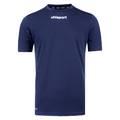 uhlsport Sports T-Shirt, Smart Breathe® LITE, For training & all kind of sports, Round neck, Material is mesh & cool, Short sleeves, Regular fit - Navy - 3XL