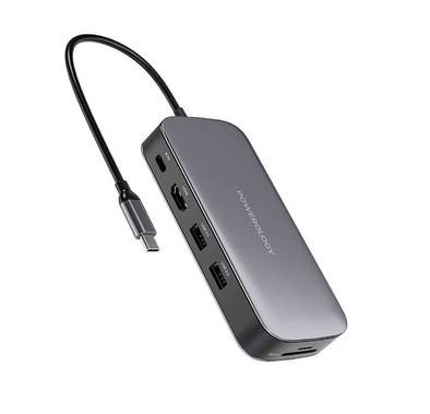 Powerology 256GB USB-C Hub & SSD Drive All-In-One Storage - Grey