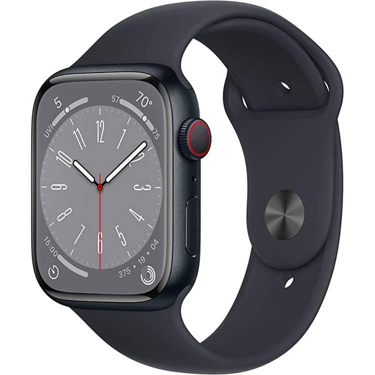 Apple watch series 8 (GPS + Cellular) - Midnight Aluminum Case, Midnight Sport Band - 45 MM