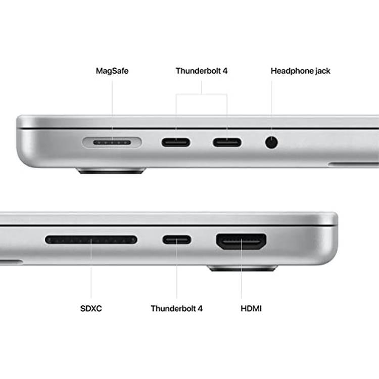 لاب توب Apple 2023 MacBook Pro بشريحة M2 pro: 14.2 بوصة - فضة - عربي انجليزي - 1 تيرابايت