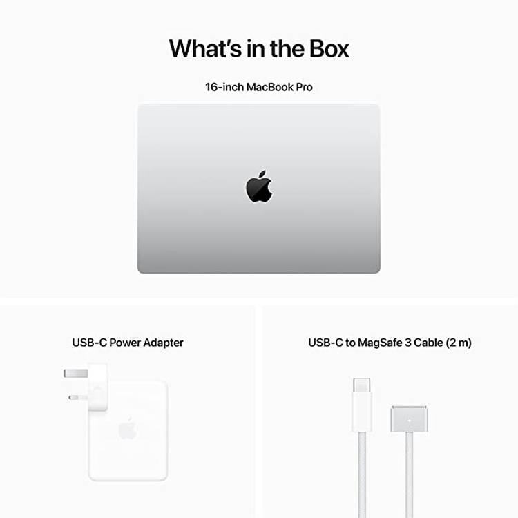 لاب توب Apple 2023 MacBook Pro بشريحة M2 Max: 16.2 بوصة - فضة - عربي انجليزي - 1 تيرابايت