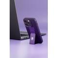 Levelo Morphix Silicone Case with Leather Grip - Purple - iPhone 14 Pro
