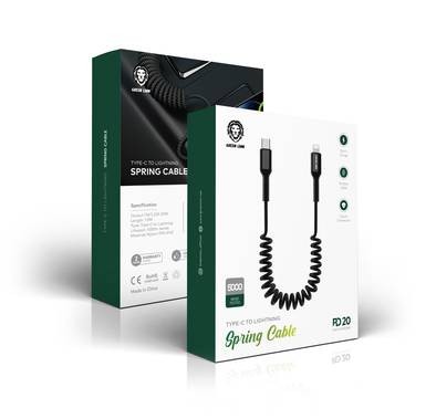 Green Lion Spring Cable Type-C to Lightning - Black